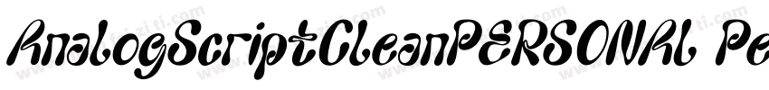 AnalogScriptCleanPERSONAL Personal字体转换